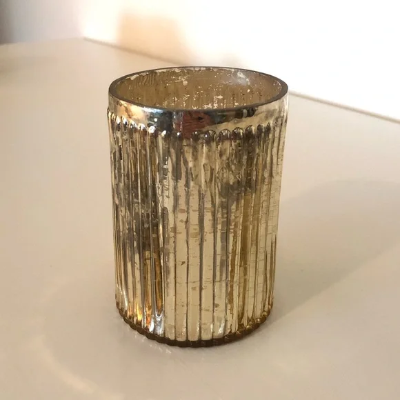 World Market Set of 10 (Two sets of 5) Gold Mercury Glass Votive Holders - Picture 6 of 12